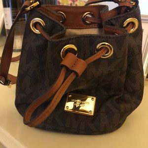 Michael Kors mini bucket satchel bag